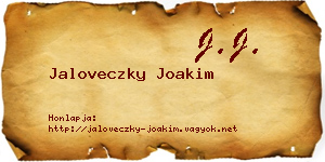 Jaloveczky Joakim névjegykártya